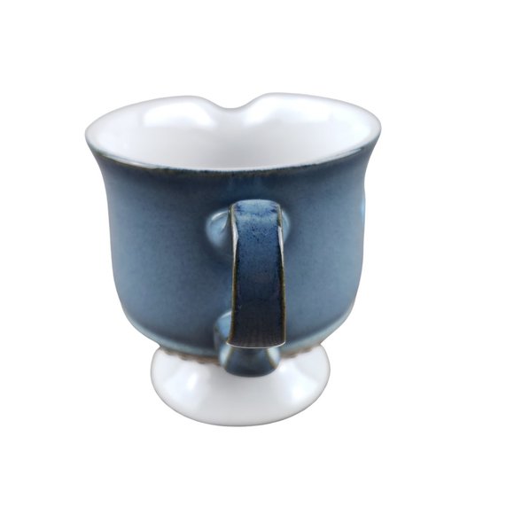 Denby Langley Castile Blue Pedestal Footed Coffee Creamer England Vintage - Picture 2 of 7